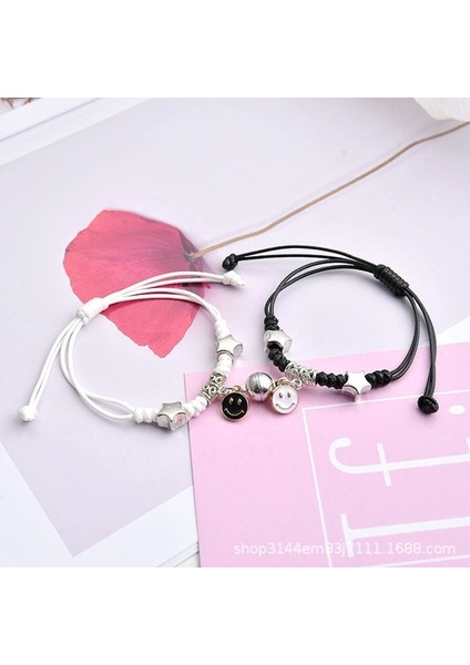 A008 2 Adet 1 Çift Lasperal 2 Adet/çift Çift Mıknatıs Kalp Bilezik Dostluk Yaratıcı Ayarlanabilir Charm Simli Zincir Bilezik Takı Lover Hediyeler (Yurt Dışından)