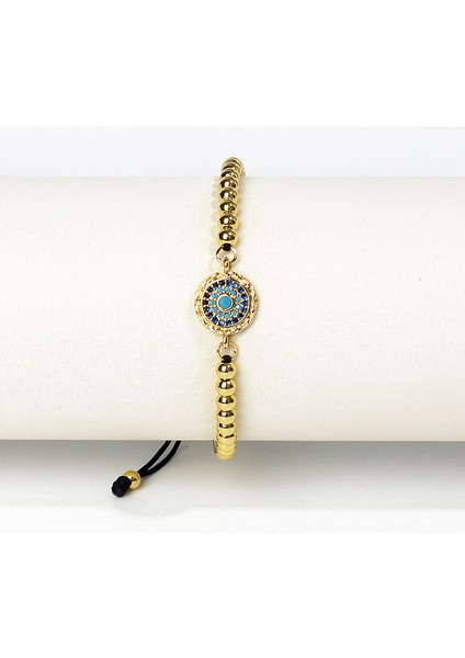 Stil 7 Lüks Türk Nazar Slayt Bilezik Kadın Mikro Açacağı Zirkon Yunan Göz Takılar Ayarlanabilir Zincirler Bilezik El Yapımı Takı (Yurt Dışından)