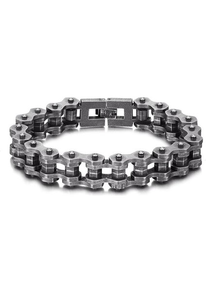 L499 19 cm Moda Punk Biker Zincir Bileklik Erkek Bileklik Link Zinciri Motosiklet Bisiklet Tarzı Bilezikler Paslanmaz Çelik Bilezik Takı (Yurt Dışından)