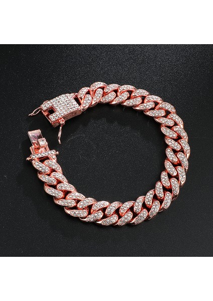 10MM Gümüş 18 cm Hip Hop Bling Buzlu Out Erkek Rapçi Bilezik Tam Rhinestone Açacağı Kelebek Miami Küba Link Zinciri Bilezik Erkekler Için Takı (Yurt Dışından)