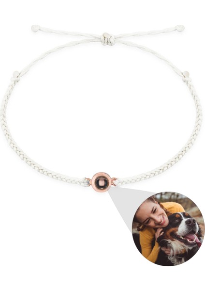 Mavi Kişiselleştirilmiş Daire Fotoğraf Bilezik Özel Fotoğraf Bilezik Çift Projeksiyon Bilezikler Anıt Takı Hediye Kadın Erkek Için (Yurt Dışından) modelleri