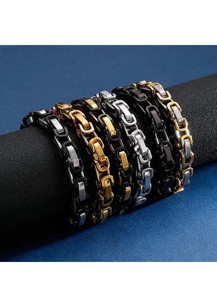8mm Gümüş ve Siyah 20 cm 7.87 Inç 4/6/8mm Genişlik Dubai Zincir Bilezik Erkekler Paslanmaz Çelik Renkli Erkek Rahat El Takı (Yurt Dışından) fiyatları