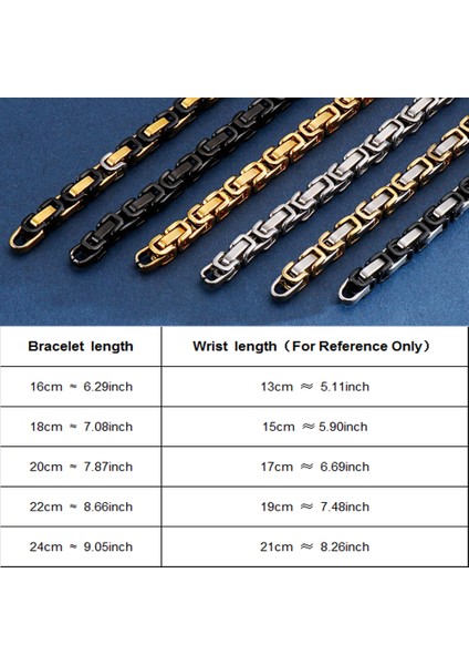 8mm Gümüş ve Siyah 20 cm 7.87 Inç 4/6/8mm Genişlik Dubai Zincir Bilezik Erkekler Paslanmaz Çelik Renkli Erkek Rahat El Takı (Yurt Dışından) fırsatları