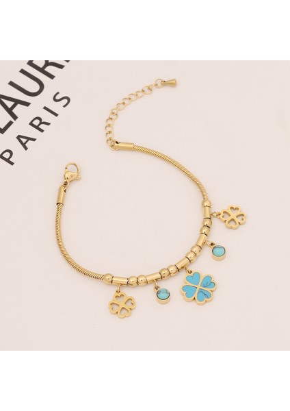 Stil 5 2022 Yeni Turkuaz Göz Bilezik Moda Kalp Kolye Bilezik Kadınlar Için Kişiselleştirilmiş Paslanmaz Çelik Bilezik (Yurt Dışından) indirimleri