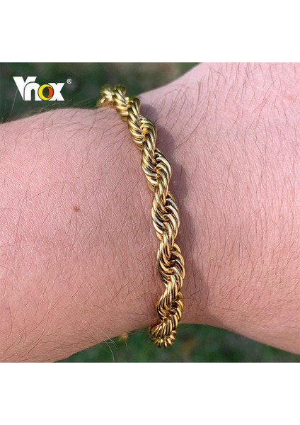 979S 20-25CM Vnox Basic 2/3/4/5mm Paslanmaz Çelik Bükülmüş Halat Zincir Erkekler Kadınlar Için Bilezikler, Bilek Yılbaşı Hediyeleri Takı, Uzunluğu Ayarlanabilir (Yurt Dışından) fiyatları