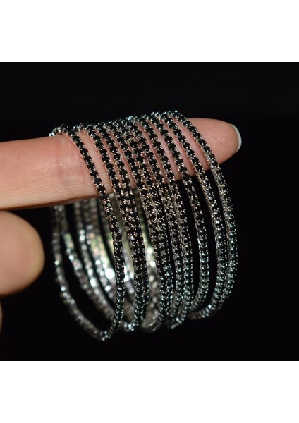 Flhc Renkler-10 Adet 10 Adet/takım Moda Çoklu Renk Tam Kristal Rhinestone Elastik Bilezik Bileklik Bling Bileklik Kadınlar Düğün Gelin Takı (Yurt Dışından) indirimleri