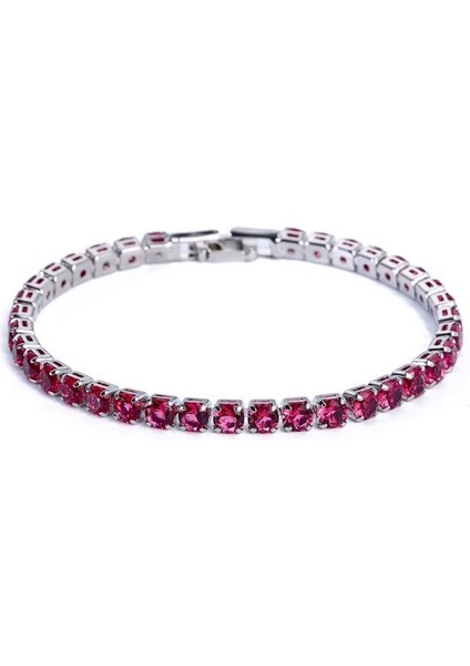 F Tenis Bilekliği Kübik Zirkonya Kristal Tenis Bilekliği Kadın Erkek Bling Buzlu Out Bilezik Homme Düğün Takısı Hip Pop Aksesuarları Hediye (Yurt Dışından)