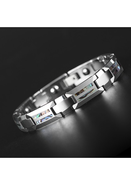 Gümüş (Tungsten) 20 cm Sağlık Için Iyi Manyetik Bilezik Erkekler Lüks Siyah Seramik Doğal Kabuk Tungsten Kadınlar Için Bilezikler Dini Çapraz Takı (Yurt Dışından) indirimleri