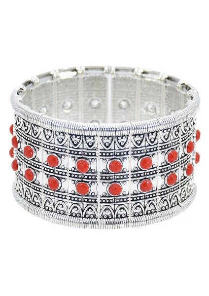 Bir Tribal Etnik Bohem Hint Vintage Metal Taş Sikke Bilezik Çingene Boho Bilezik Festivali Kadın Erkek Türk Afrika Takı (Yurt Dışından)