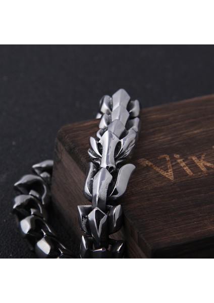 Stil 3 21 cm Viking Ouroboros Vintage Punk Bilezik Erkekler Için Paslanmaz Çelik Moda Takı Hippop Sokak Kültürü (Yurt Dışından) modelleri