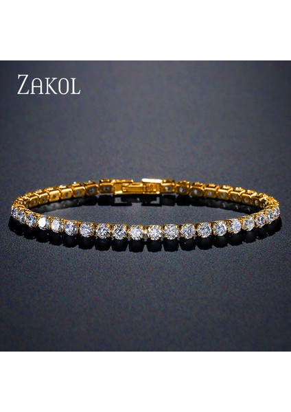 B171 Altın Renk Zakol Moda Su Damlası Kübik Zirkonya Bileklik Bilezik Zarif Kadınlar Için Gözyaşı Charm Gelin Bilezik Düğün Takı BP099 (Yurt Dışından)