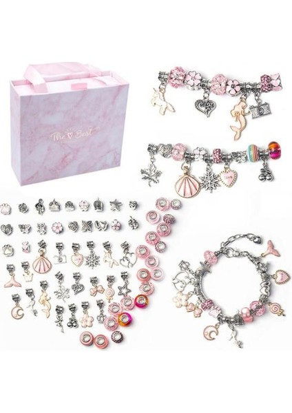 A02 Alaşım Kinderen Armbanden Dıy Kristal Bilezik Seti Kızlar Için Noel Doğum Günü Benzersiz Bilezik Hediye Charm Armbanden Sieraden (Yurt Dışından)