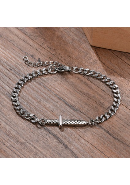 979S-20-4 800S-21-3 Vnox Erkekler Kadınlar Için Serin Hançer Bilezikler, Asla Solmaz Paslanmaz Çelik Küba Zincir Bileklik, Punk Rock Boy Kılıç Bıçak Bileklik (Yurt Dışından) fiyatları