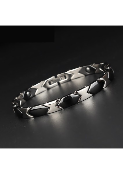 Beyaz Renk 20 cm Kadınlar Için Seramik Bilezikler Adam Moda Paslanmaz Çelik Takı Bayan El Aksesuarları Sağlık Manyetik Terapi Erkek Bilezikler (Yurt Dışından) fiyatları