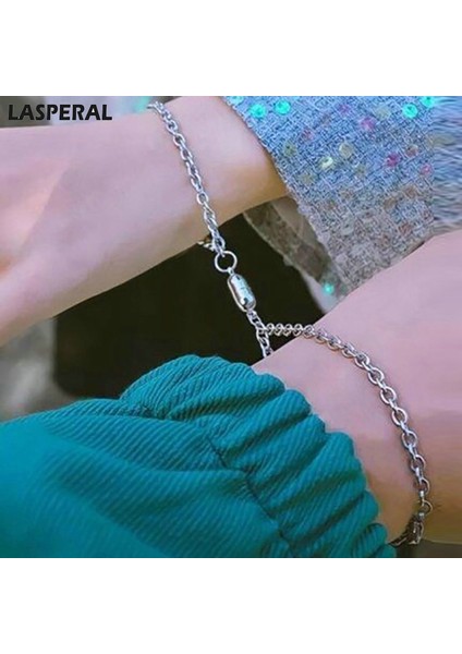 A034 2 Adet 1 Çift Lasperal 2 Adet/çift Çift Mıknatıs Kalp Bilezik Dostluk Yaratıcı Ayarlanabilir Charm Simli Zincir Bileklik Takı Lover Hediyeler (Yurt Dışından)