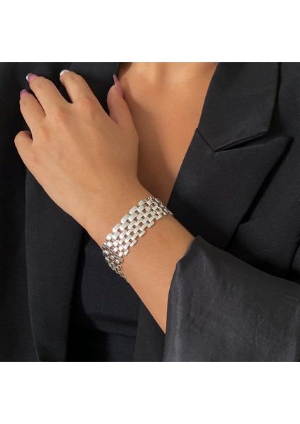 Gümüş 3 Ingemark Abartılı Küba Tıknaz Kalın Zincir Bilezik Kadınlar Için Yüksek Kalite Büyük Metal Bilezik El Takı Goth Steampunk Erkekler (Yurt Dışından) fiyatları