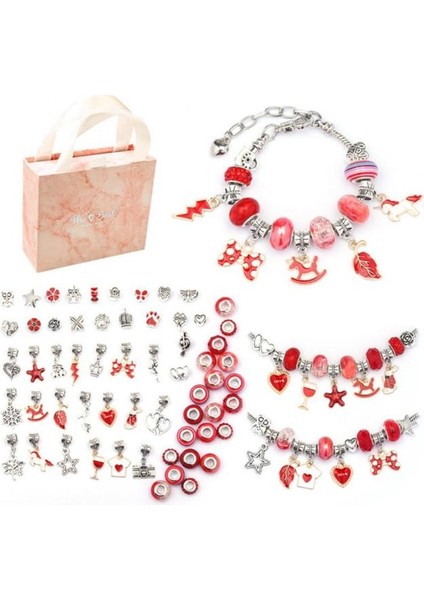 A06 Alaşım Kinderen Armbanden Dıy Kristal Bilezik Seti Kızlar Için Noel Doğum Günü Benzersiz Bilezik Hediye Charm Armbanden Sieraden (Yurt Dışından)