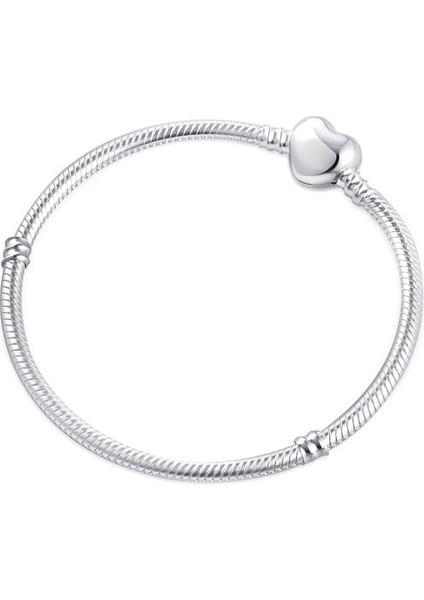 Z004 18 cm Avrupa Bilezik Yılan Zincir Bileklik Yuvarlak Kalp Yaprak Klip Kadın Erkek Takı Aksesuarları Için Markalama Kiti (Yurt Dışından)