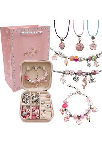 Mavi Hediye Kutusu Dıy Boncuklu Bilezik Seti Saklama Kutusu ile Noel Hediyesi Akrilik Büyük Delik Boncuk Kızlar Bilezik Diy El Yapımı Takı Yapımı Kiti (Yurt Dışından) fiyatları