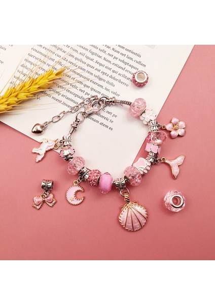 Mavi Hediye Kutusu Dıy Boncuklu Bilezik Seti Saklama Kutusu ile Noel Hediyesi Akrilik Büyük Delik Boncuk Kızlar Bilezik Diy El Yapımı Takı Yapımı Kiti (Yurt Dışından) fırsatları