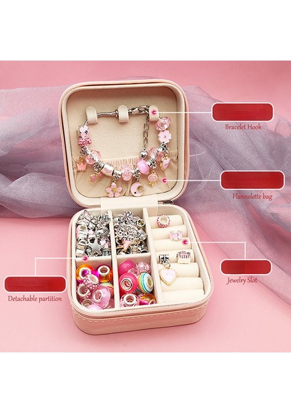 Mavi Hediye Kutusu Dıy Boncuklu Bilezik Seti Saklama Kutusu ile Noel Hediyesi Akrilik Büyük Delik Boncuk Kızlar Bilezik Diy El Yapımı Takı Yapımı Kiti (Yurt Dışından) indirimleri