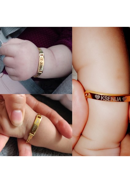 Bebek BR-781R Özel Geri Vnox Özelleştirme Bebek Bileklikleri, Özel Isim Doğum Tarihi Bileklik, Çocuklar Için Paslanmaz Çelik Kalp Charm Bilezik Erkek Kız Yenidoğan Hediye (Yurt Dışından) modelleri