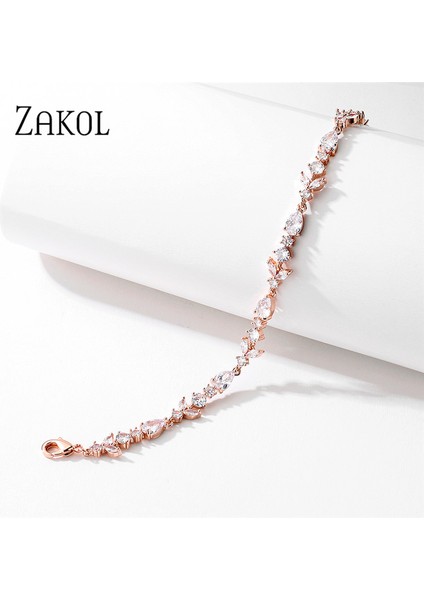 Beyaz Renk D Zakol Moda Yaprak Gelin Bilezikler Kadınlar Için Parlak Kübik Zirkonya Ayarlanabilir Zincir Charm Bilezik Parti Düğün Takı BP5034 (Yurt Dışından) indirimleri