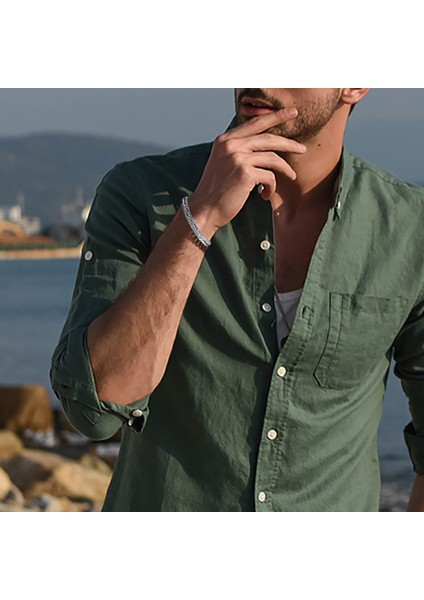 8.5mm Gümüş BR-644S 19.5 cm Vnox Vintage Oksitlenmiş Serin Çift Bordür Zinciri Bilezikler Erkekler Için Paslanmaz Çelik Punk Antik Kübik Tilki Kuyruğu Zinciri Erkek Pulseira (Yurt Dışından) modelleri