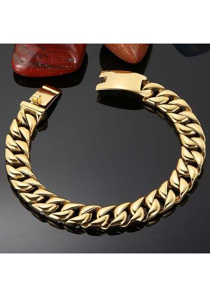 Cilalı 23 cm 12 mm El Üzerindeki Kaldırım Zinciri Mücevherat Cilalı Fırçalanmış 316L Paslanmaz Çelik Erkek Bilekliği Erkekler Için Klasik Erkek Bileklikleri Erkek Kayışı (Yurt Dışından) indirimleri