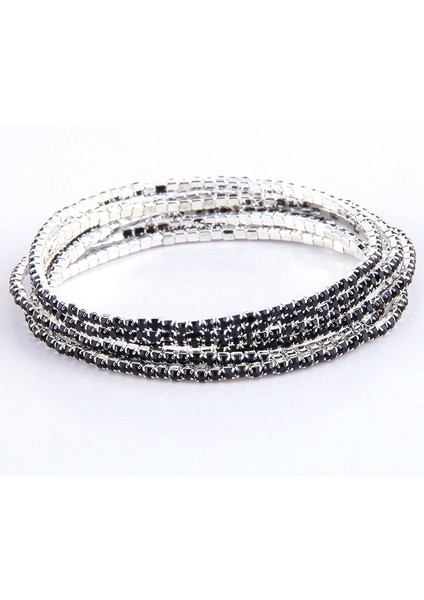 Beyaz 19 cm Rh Yeni Moda Çoklu Stiller Kristal 6 Adet Streç Bilezikler Kadınlar Takı Hediye Için Dropshipping (Yurt Dışından)