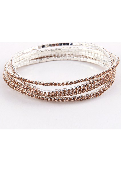 Beyaz 19 cm Rh Yeni Moda Çoklu Stiller Kristal 6 Adet Streç Bilezikler Kadınlar Takı Hediye Için Dropshipping (Yurt Dışından)