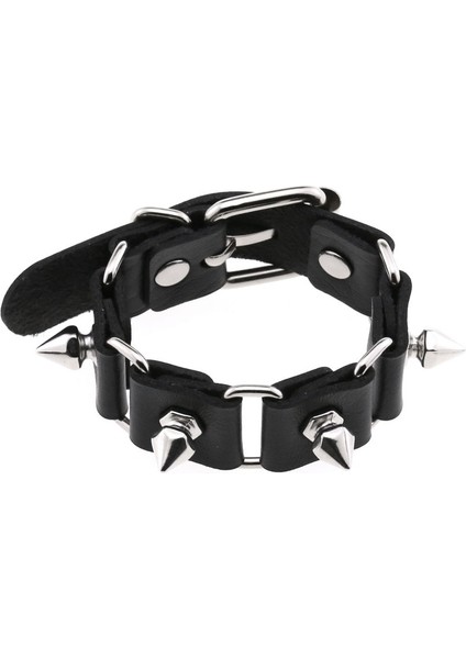 Stil 8 Siyah Goth Bilezikler Kadınlar Için Punk Boho Emo Spike Perçinler Pu Deri Charm Bilezik Manşet Bilezik Festivali Takı Parti Hediyeleri (Yurt Dışından) modelleri