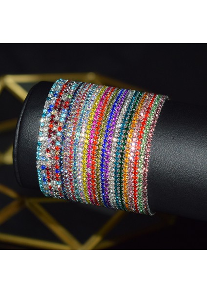 10 Adet Gül Kırmızı 10 Adet/takım Elastik Kuvvet Bilezik Bileklik Kadınlar Için Kristal Rhinestones Düğün Bilezik Bilezik Takı Pulseira Feminia Hediye (Yurt Dışından) fiyatları