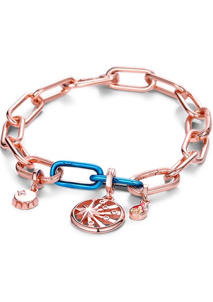 PTC588 Hapour Gümüş Renk Bana Link Zinciri Bilezik Istakoz Kanca Gül Altın Femme Bilezik Orijinal Dangle Charms Boncuk Diy (Yurt Dışından)