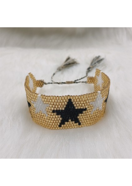 Stil 2 25.5 cm Zhongvı Bilezikler Mıyukı Boncuk Yıldız Bilezik Bohemia Manşet Pulseras Mujer Etnik Püskül Dokuma Takı Kadınlar Için Hediye Dropshipping (Yurt Dışından) modelleri
