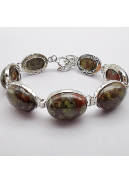 Mavi Akik 21.5 cm El Yapımı Takı Beyaz Opal Bilezik Kadınlar Için Oval Cab Cabochon Boncuk Doğal Pembe Rhodonite Siyah Oniks Bilezik Ayarlanabilir (Yurt Dışından)
