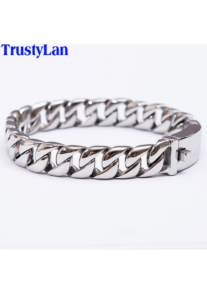 Cilalı Siyah 17 cm 12 mm El Üzerindeki Kaldırım Zinciri Mücevherat Cilalı Fırçalanmış 316L Paslanmaz Çelik Erkek Bilekliği Erkekler Için Klasik Erkek Bileklikleri Erkek Kayışı (Yurt Dışından) fiyatları
