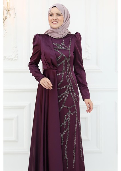 Burçin Saten Abiye Mürdüm