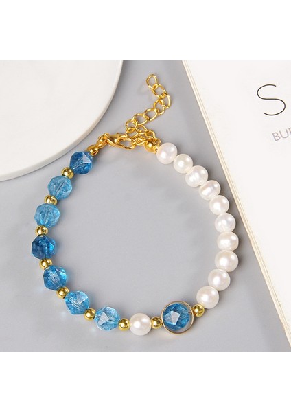 Ametist Ayarlanabilir Moda Doğal Inci Zincir Bilezikler Kadın Erkek Mavi Amazonit Taş Kristal Bilezik Mizaç Inci Bilezik Takı (Yurt Dışından) indirimleri