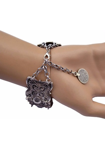 Yeniden Tribal Etnik Bohemian Hint Vintage Metal Taş Sikke Bilezik Çingene Boho Bilezik Festivali Kadın Erkek Türk Afrika Takı (Yurt Dışından) modelleri