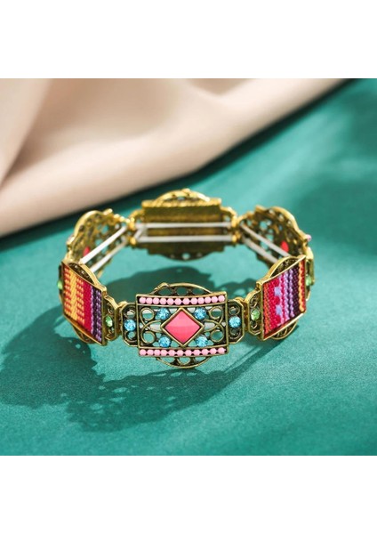 Yeniden Tribal Etnik Bohemian Hint Vintage Metal Taş Sikke Bilezik Çingene Boho Bilezik Festivali Kadın Erkek Türk Afrika Takı (Yurt Dışından) indirimleri
