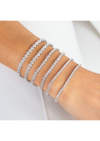 H069-18CM Tenis Zinciri Bilezikler Kadınlar Için Moda Küçük Kübik Zirkon Kristal Gül Altın Renk Düğün Parti Arkadaşlar Hediye Takı KC128M (Yurt Dışından) fiyatları