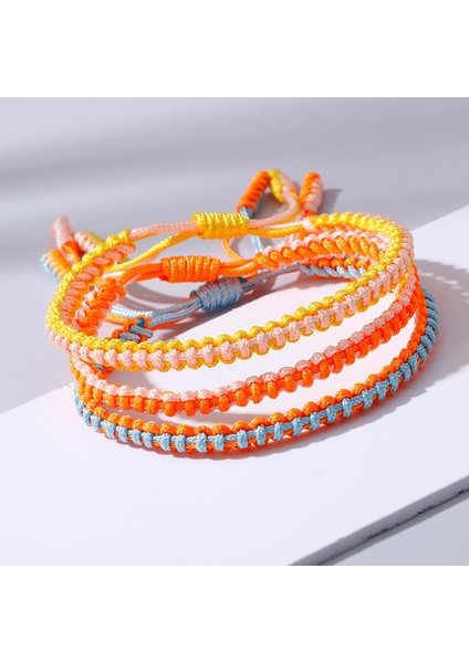 Açık Mavi Pembe Renkli Örgülü Konu Bilezikler Charm Ayarlanabilir Knot Kırmızı Siyah Halat Tibet Budist Bilezik Kadın Erkek Şanslı Takı (Yurt Dışından) modelleri