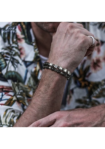 Set 2 Vnox 1/2/3 Adet Erkekler Için Bilezik Seti, 6/8mm Doğal Taş Erkek Boncuk Bileklik, Yığılmış Erkek Bileklik, Punk Rock Rahat Pulseira (Yurt Dışından)