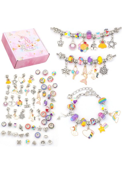 1 Takım Kinderen Armbanden Dıy Kristal Bilezik Seti Kızlar Için Noel Doğum Günü Benzersiz Bilezik Hediye Charm Armbanden Sieraden (Yurt Dışından)