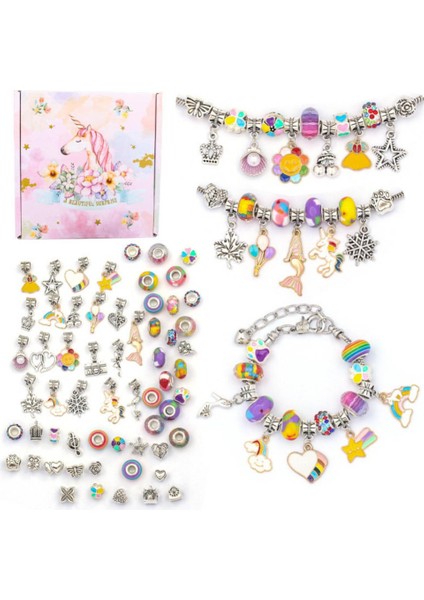 1 Takım Kinderen Armbanden Dıy Kristal Bilezik Seti Kızlar Için Noel Doğum Günü Benzersiz Bilezik Hediye Charm Armbanden Sieraden (Yurt Dışından) fiyatları