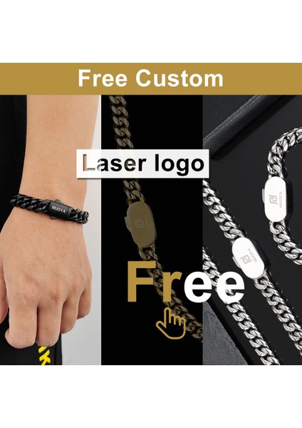 8mm 8 Inç (20.32CM) Hip Hop Kaya Takı Ücretsiz Özel Logo Adı 18K Altın Kaplama Miami Küba Link Zinciri Paslanmaz Çelik Bilezik Erkekler Için (Yurt Dışından) modelleri