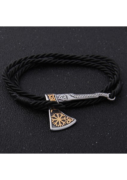 Stil 9 Iskandinav Viking Valknut Balta Muska Charm Çok Katmanlı Deri Bilezik Bileklik Kadın Erkek Takı Hediye Için Ahşap Kutu ile (Yurt Dışından)