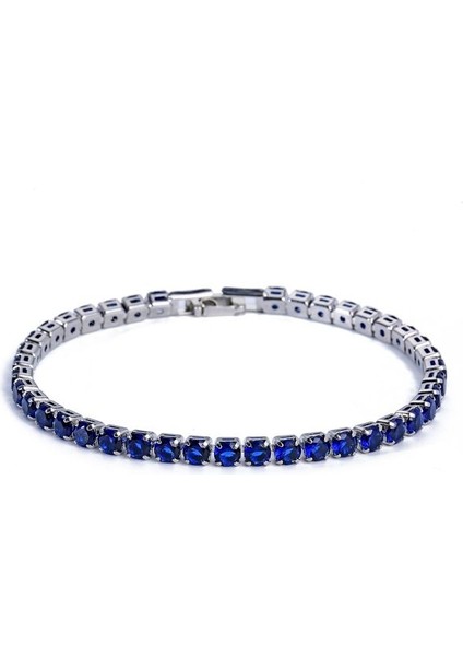 E Tenis Bilekliği Kübik Zirkonya Kristal Tenis Bilekliği Kadın Erkek Bling Buzlu Out Bilezik Homme Düğün Takısı Hip Hop Aksesuarları Hediye (Yurt Dışından)