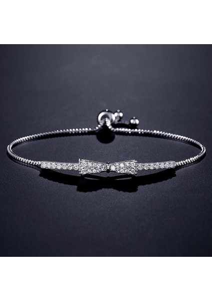 2021BP-GÜL Altın Junzı Köpüklü Zirkonya Küçük Yay Bilezik Kadınlar Için Moda Basit Gümüş Renk Kristal Ayarlanabilir Bilezikler Düğün Takı (Yurt Dışından) indirimleri